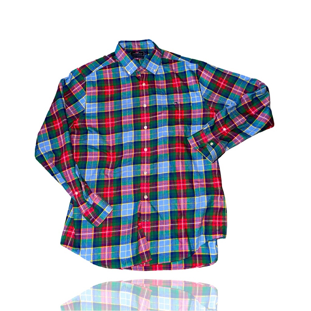 Vineyard Vines Slim Tucker Fit: Holiday Long-sleeve Polo: Mens Large: Preppy
